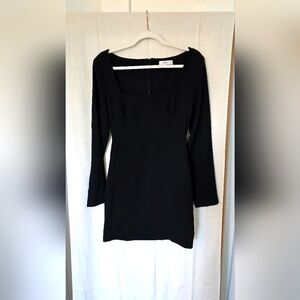 Mango square neck black mini dress, XS